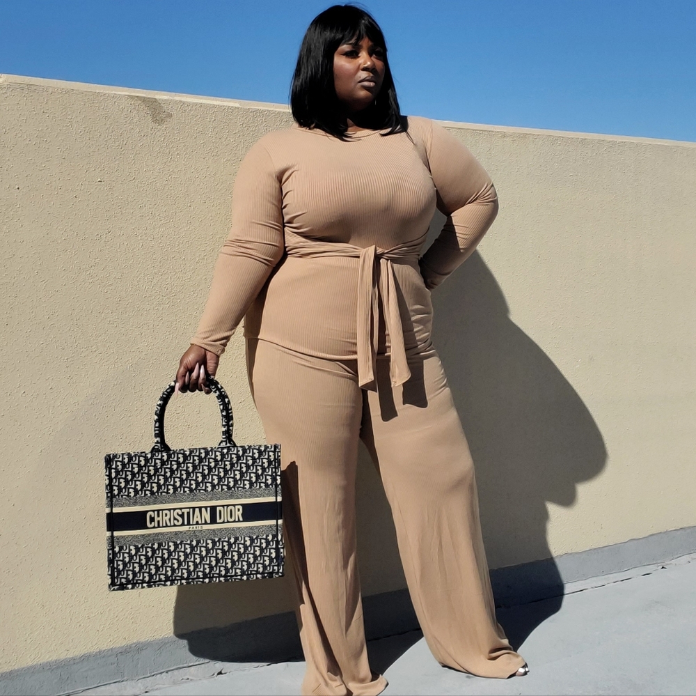 White Mocha 2pc Casual Set